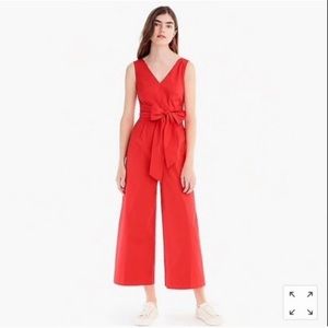 J.Crew Poplin Tie Jumpsuit